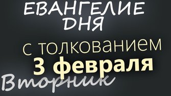 3 февраля Вторник Евангелие дня 2026 с толкованием